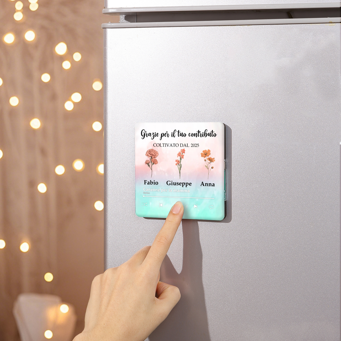 Magneti da frigorifero personalizzati – Personalizzati con 1-8 fiori di nascita e nomi – Regalo perfetto per la festa della mamma