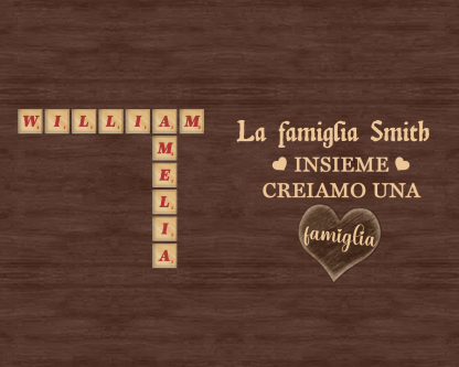 [Copy]Targa di legno mano a mano 1 nome personalizzabile regalo per nonno