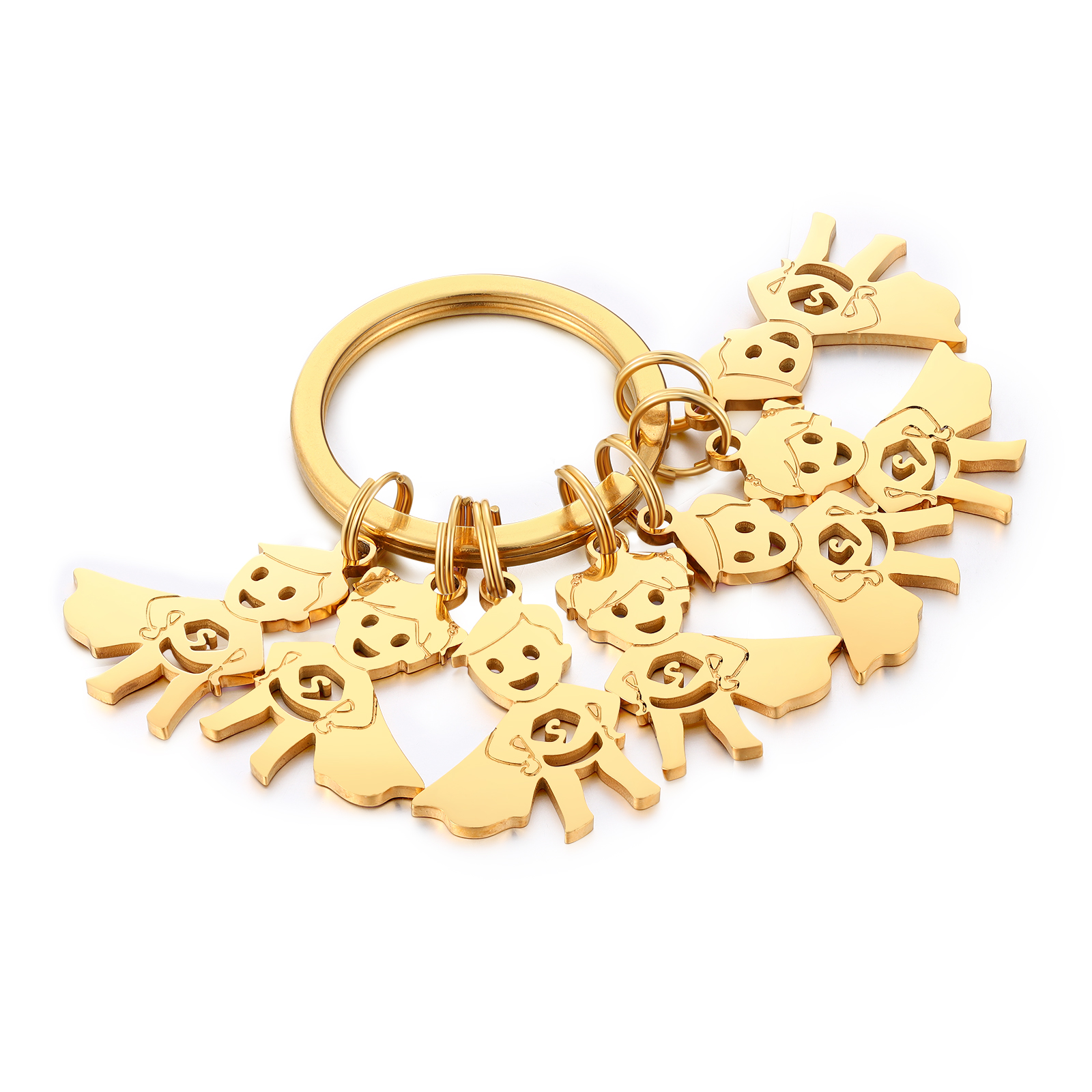 Portachiavi 7 nomi personalizzati sesso opzionale con ciondono bambino famiglia mamma padre festa estate