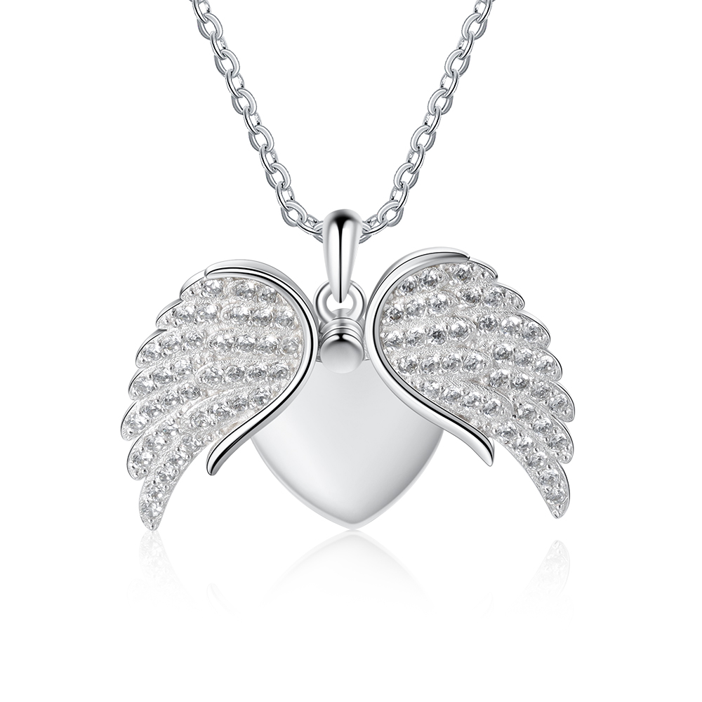 Collana con Ali d'Angelo Personalizzabile Incisione 2 Nomi Regalo di San Valentino | Jessemade