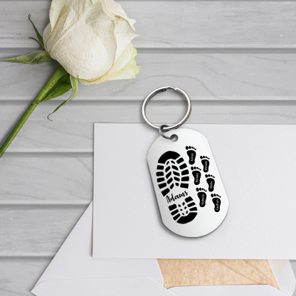 Portachiavi Personalizzato per Uomo – Incisione di 7 Nomi & Foto – Regalo Speciale per Papà/Nonno | Jessemade
