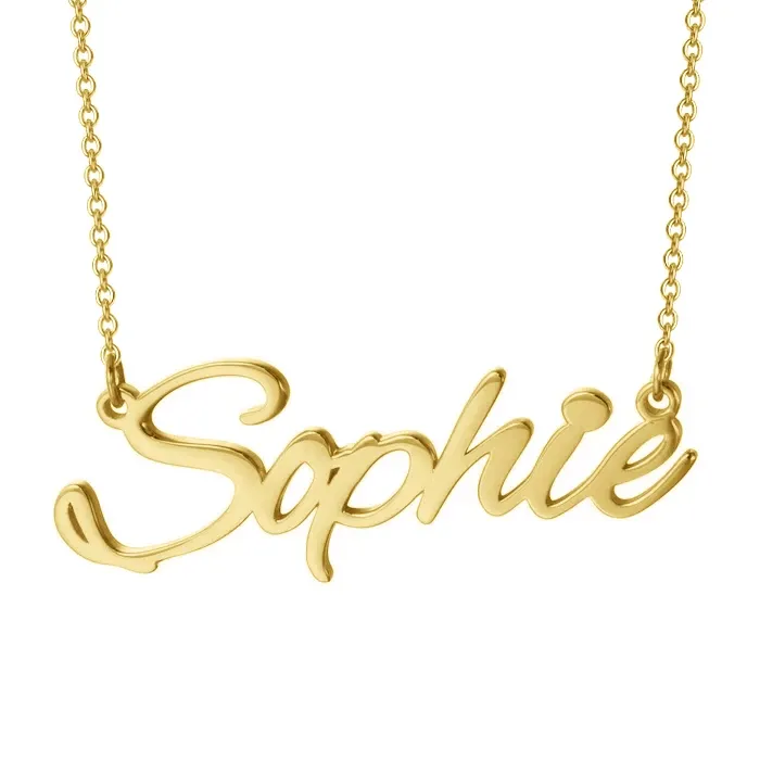 Collana con nome in oro