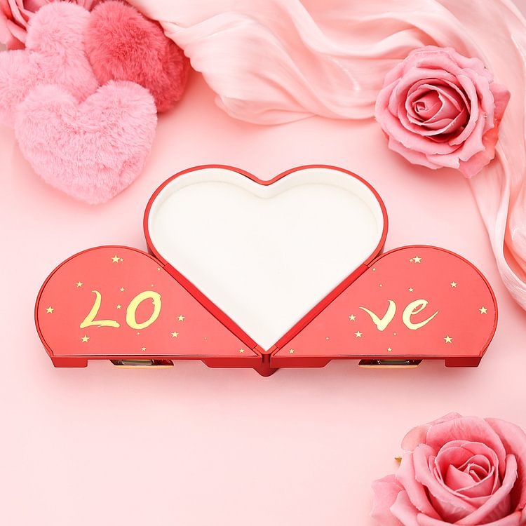 Scatola premium regalo per gioielli di San Valentino a forma di cuore