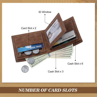 Portafoglio in PU pelle da uomo 1 nome 1 lettera e 1 foto personalizzabili regalo per uomo