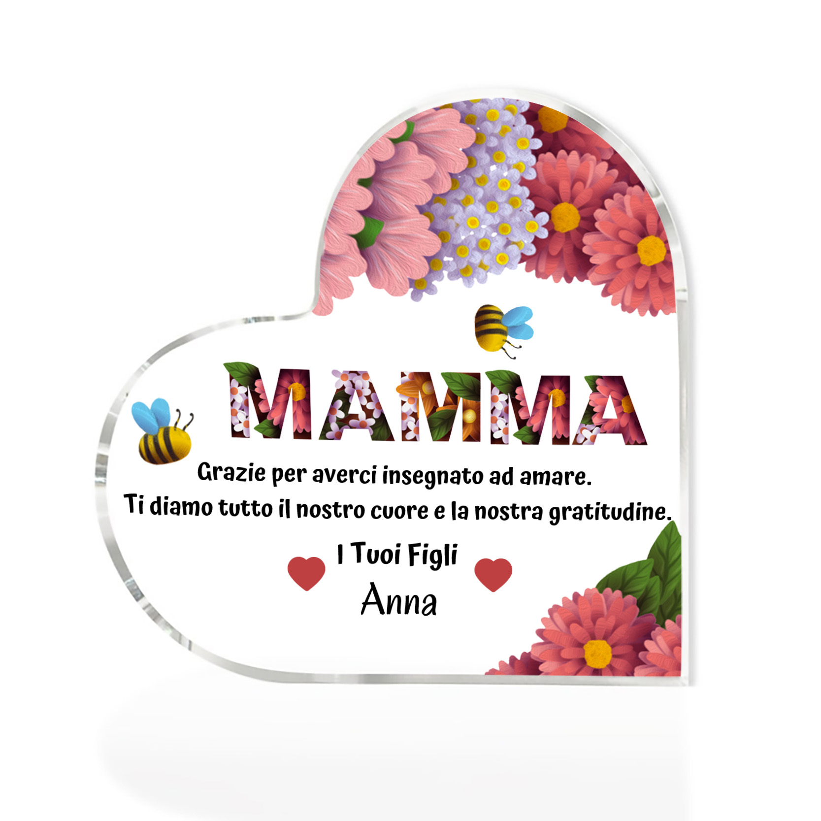 Festa della Mamma MAMMA Grazie per averci insegnato-deco acrilico per mamma donna regalo natale