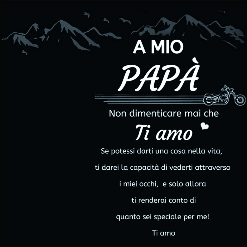 A MIO PAPÀ-Braccialetto in pelle 2 nomi personalizzati regalo per la festa del papà