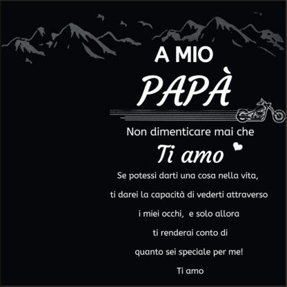 A MIO PAPÀ-Braccialetto in pelle 2 nomi personalizzati regalo per la festa del papà