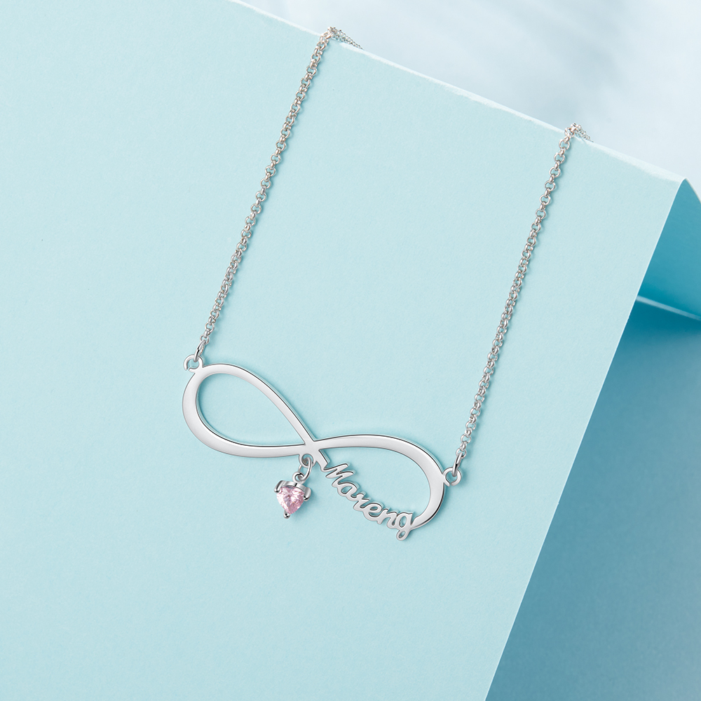 Collana Forever love infinito 1 nome 1 pietra per lei
