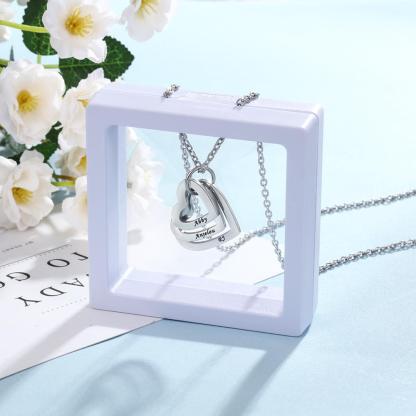 Collana 3 nomi personalizzati con ciondolo cuore