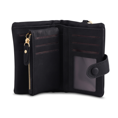 Portafoglio in PU pelle albero di vita con 4 letetre & 1 testo & 1 nome personalizzati per mamma/nonna