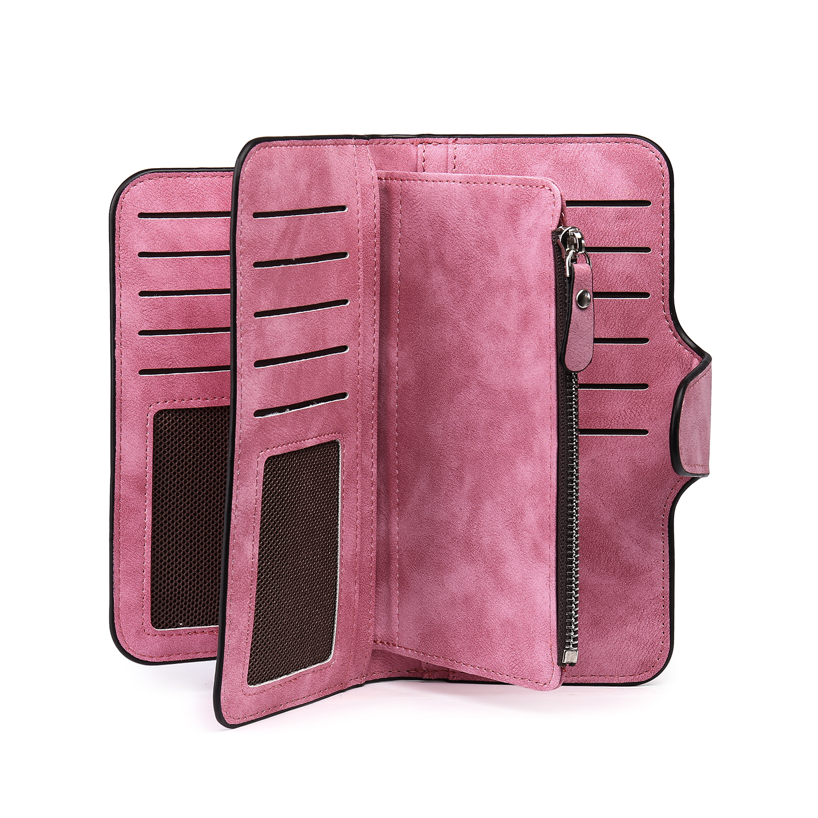 Portafoglio in PU pelle con 1 letetra & 1 testo & 1 nome & 1 foto personalizzati per mamma/nonna