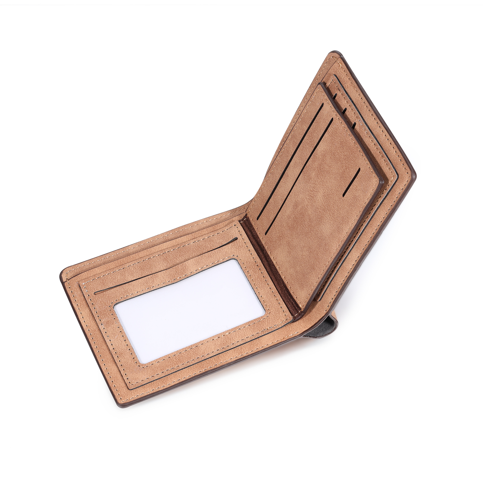 Portafoglio 2 Foto personalizzato con testo Carta da portafoglio classico da uomo