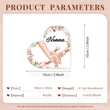 Decorazione da casa mano a mano personalizzati 4 nomi regalo festa della mamma