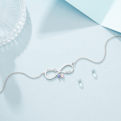 Collana Forever love infinito 2 nomi 2 pietre per lei