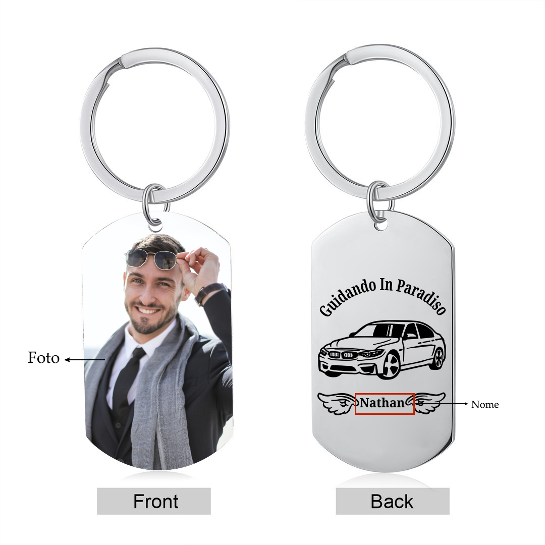 Guidando in Paradiso-Portachiavi commemorativo per padre nonno