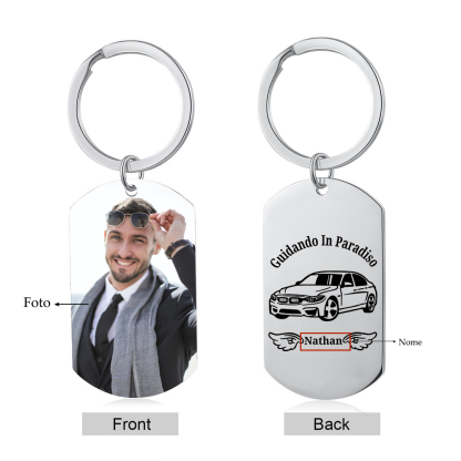 Guidando in Paradiso-Portachiavi commemorativo per padre nonno