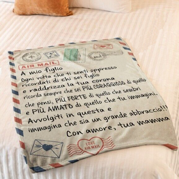Jessemade IT Lettera per mio figlio coperta da mamma papà regalo famiglia