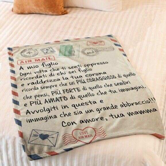 Jessemade IT Lettera per mio figlio coperta da mamma papà regalo famiglia