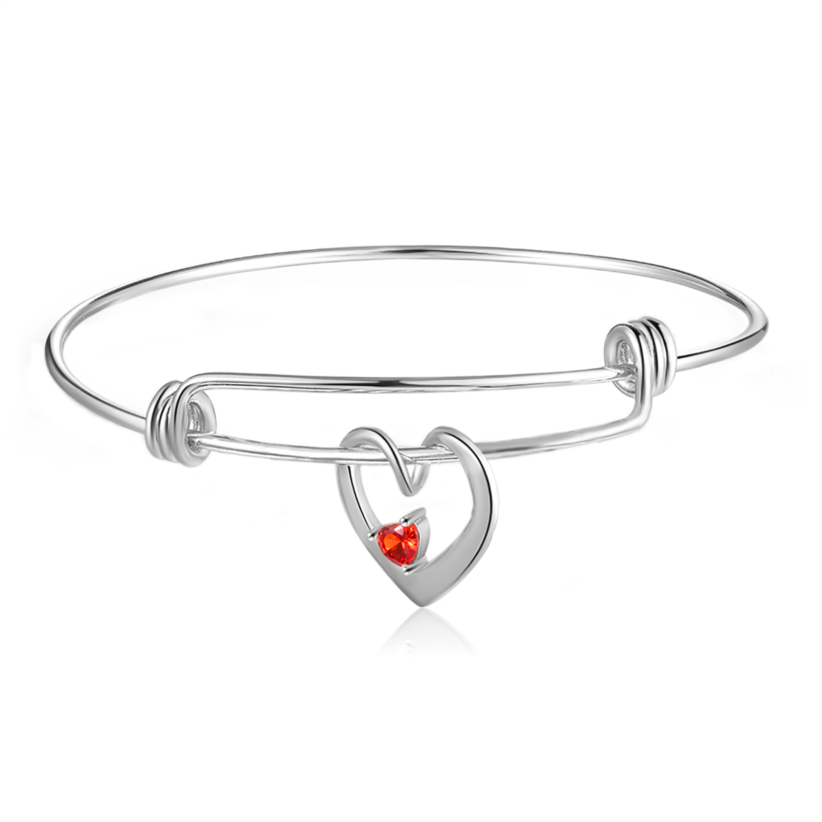 Bracciale con 1 nome personalizzati e 1 pietre di nascita