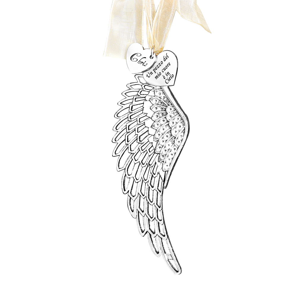 Un pezzo del mio cuore è in Cielo ali del angelo nome personalizzabile