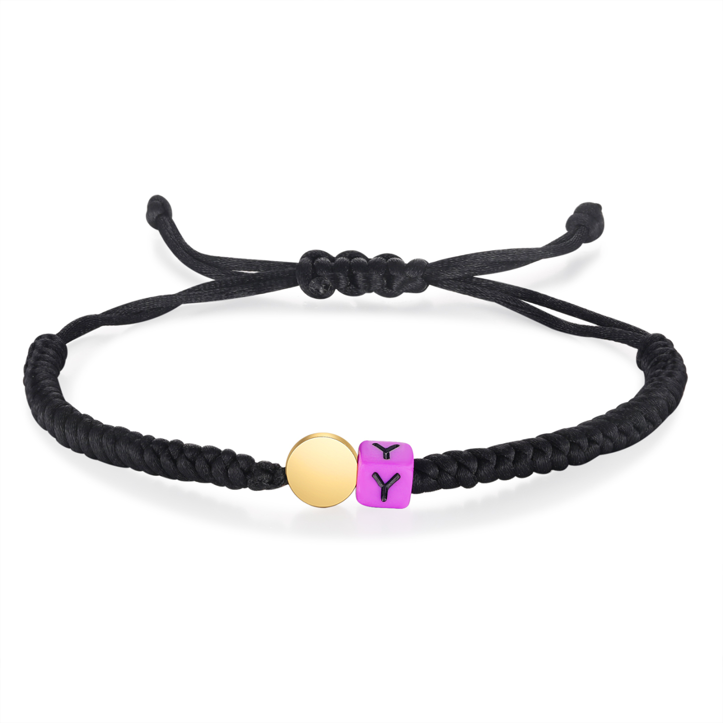 2PCS Braccialetto con perline di 2 lettere personalizzato regalo per scuola