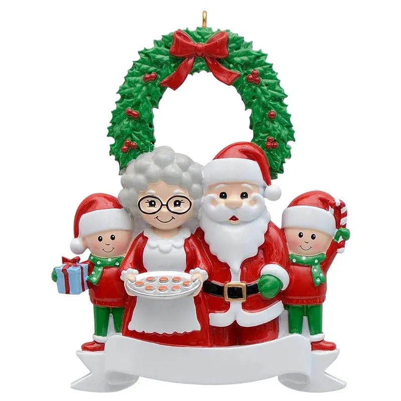 Ornamenti di Natale Bambola 4 Nomi e Testi Personalizzati