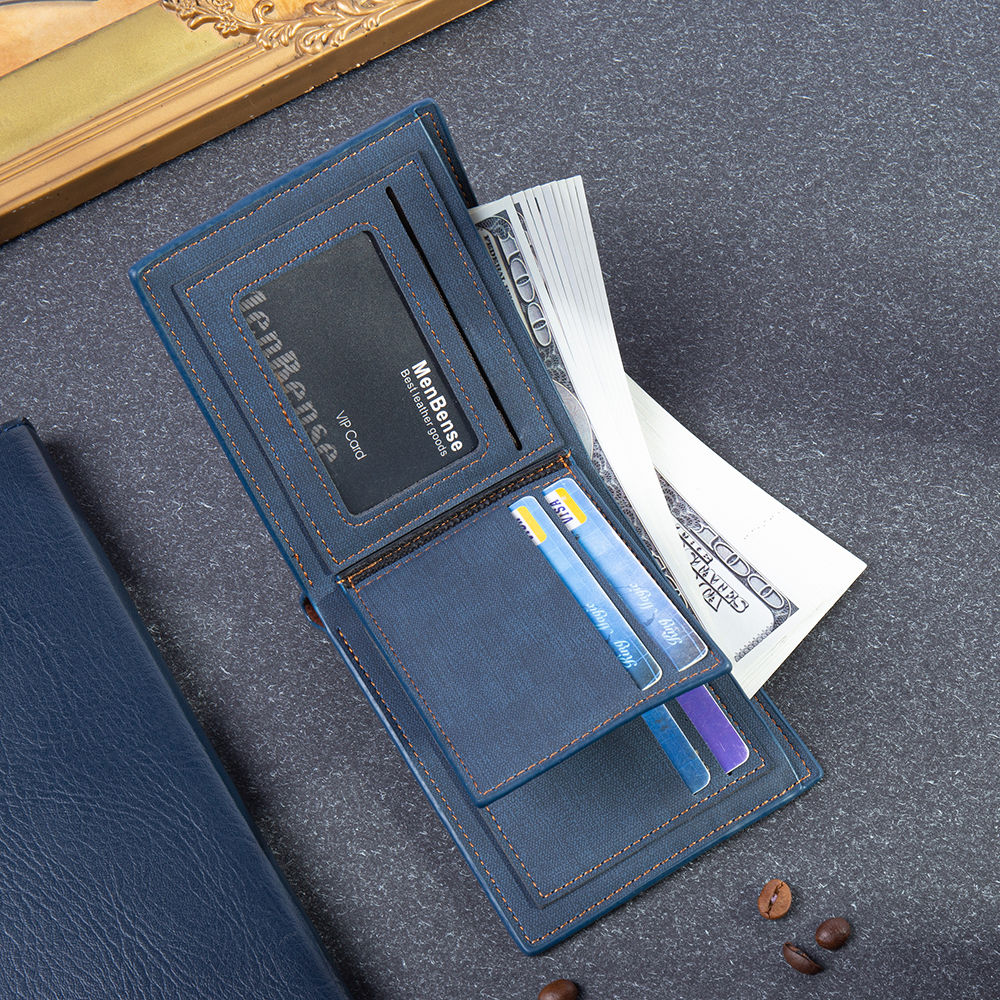 Portafoglio in pelle da uomo 2 testi personalizzabili regalo per papà