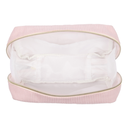 Borsa per cosmetici in velluto a coste per donna 1 nome personalizzato regalo per donna