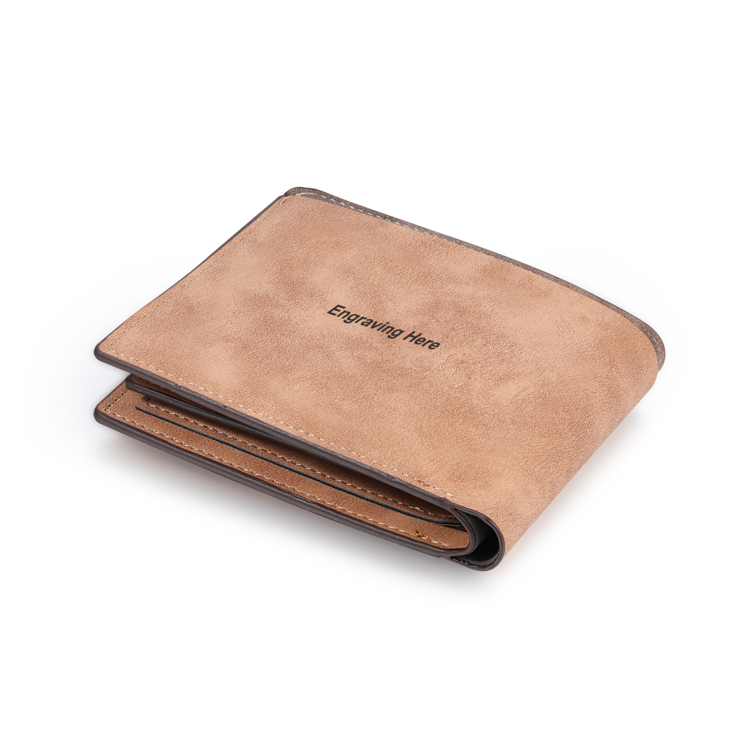 Portafoglio 2 Foto personalizzato con testo Carta da portafoglio classico da uomo