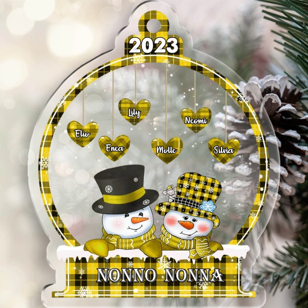 Decorazione appesa domestica ornamento acrilico gnomo gnoma personalizzato nonni nonno nonna