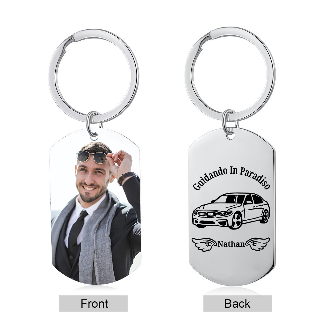 Guidando in Paradiso-Portachiavi commemorativo per padre nonno