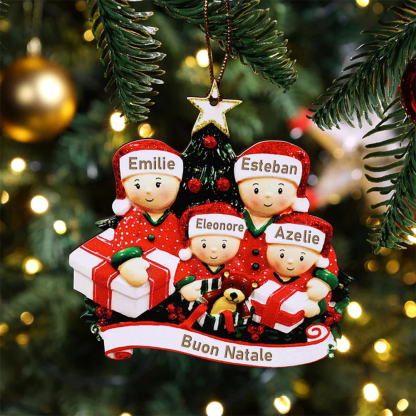 Ornamenti di Natale 4 Nomi e testi personalizzati 