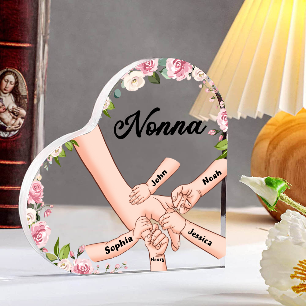 Decorazione da casa mano a mano personalizzati 5 nomi regalo festa della mamma