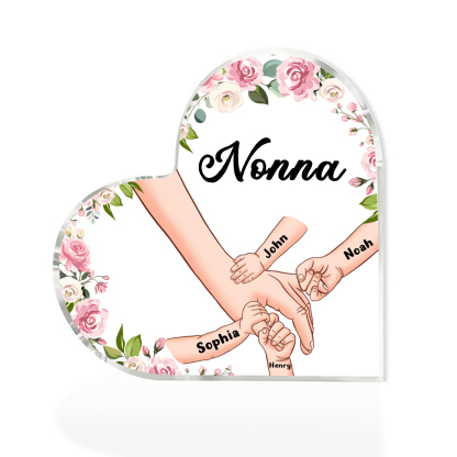 Decorazione da casa mano a mano personalizzati 4 nomi regalo festa della mamma