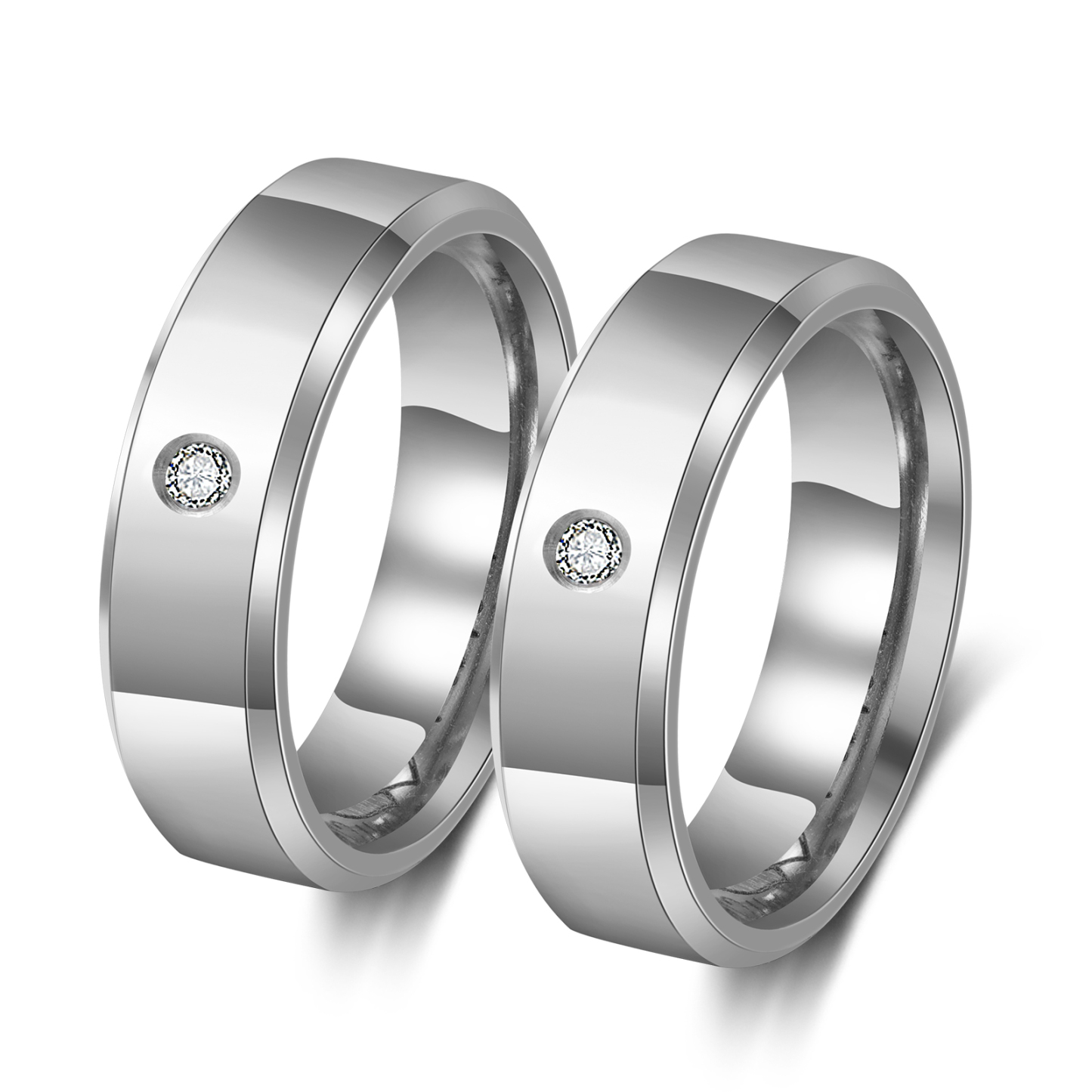 Ti Amo Alice & Luca-Anello inox a coppia 2 nomi e testo personalizzabili