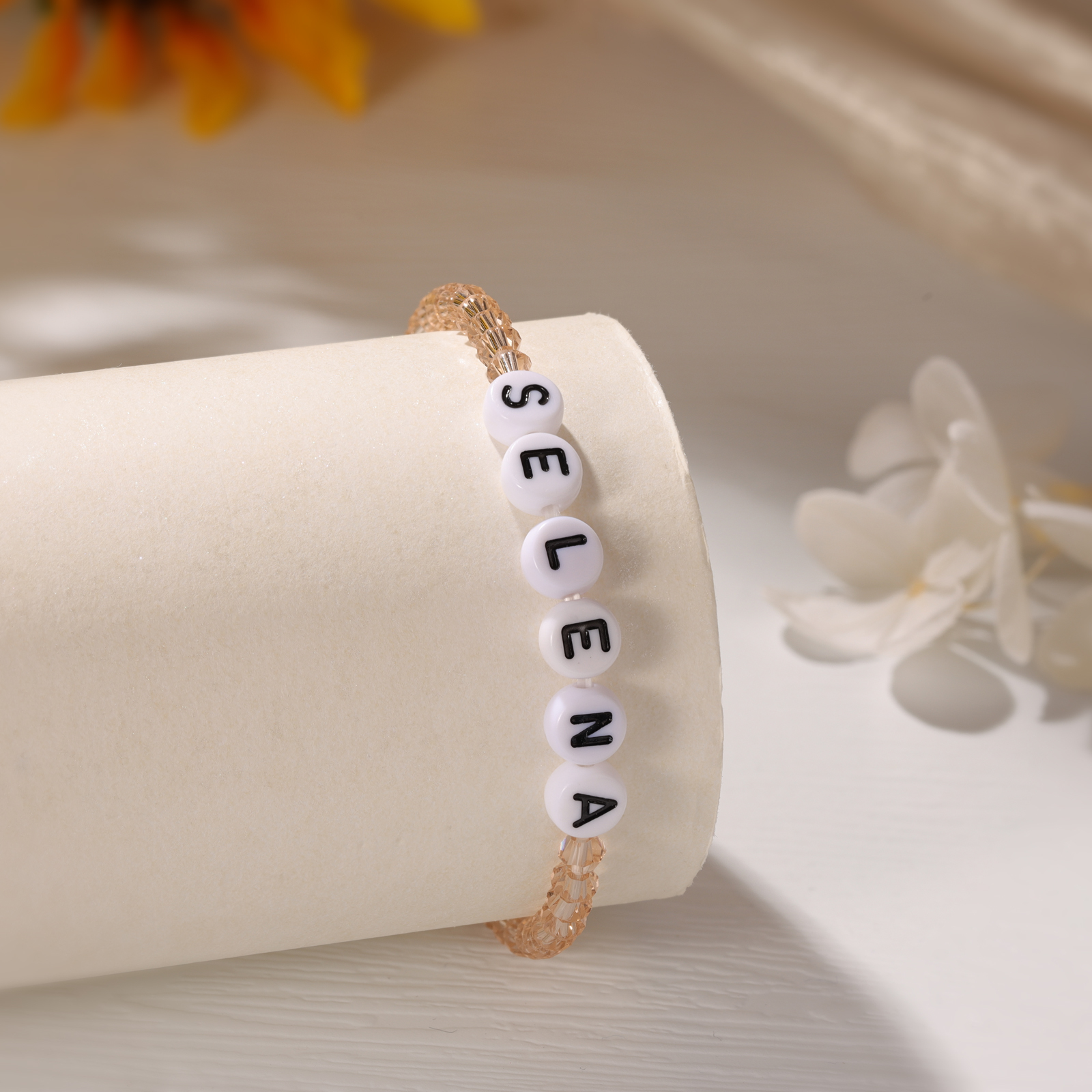 Braccialetto con perline di 1 nome personalizzato regalo per scuola bambina