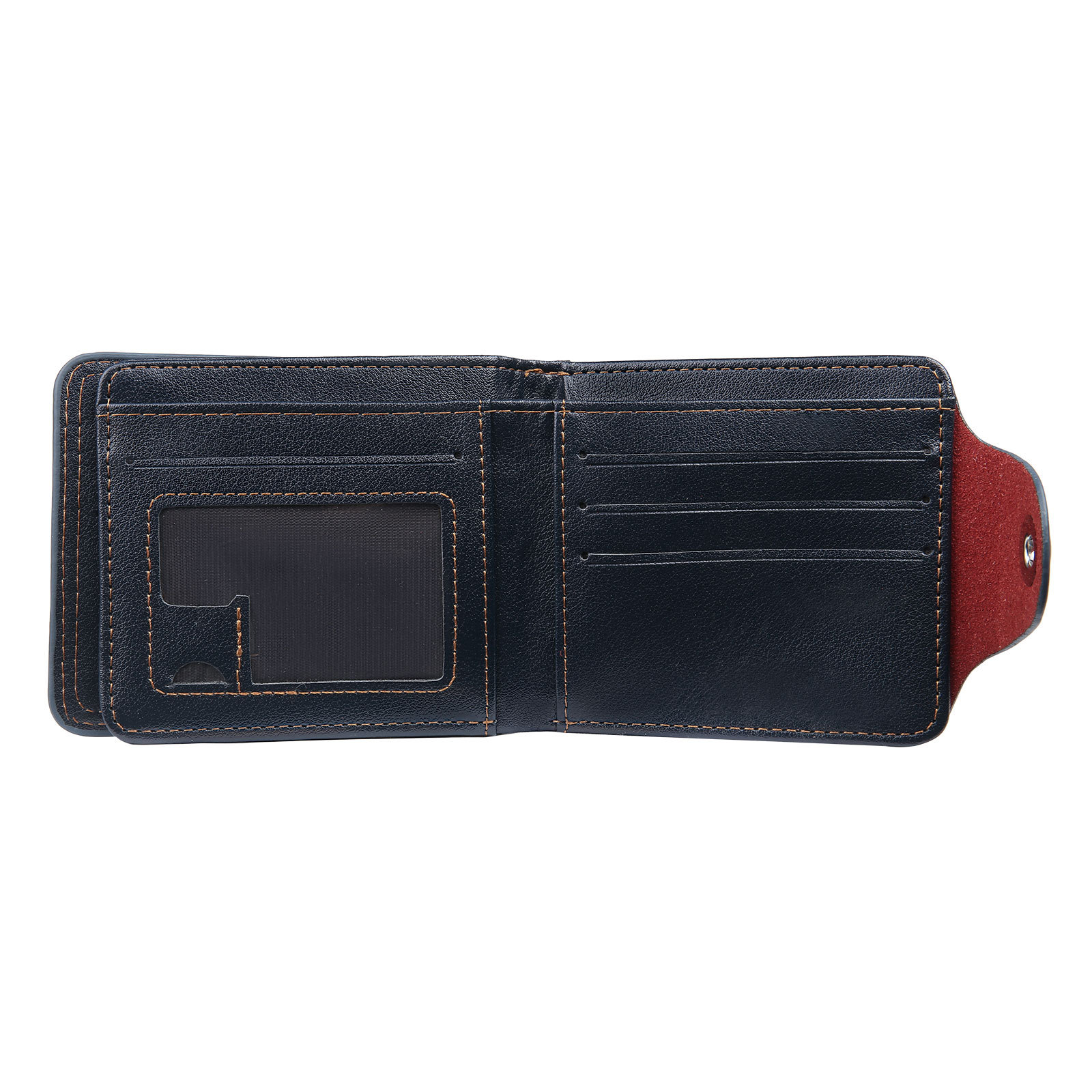 Portafoglio in PU pelle da uomo 1 nome 1 lettera e 1 foto personalizzabili regalo per uomo