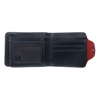 Portafoglio in PU pelle da uomo 1 nome 1 lettera e 1 foto personalizzabili regalo per uomo