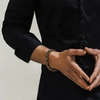 Braccialetto da uomo acciaio inox per papà marito nonno