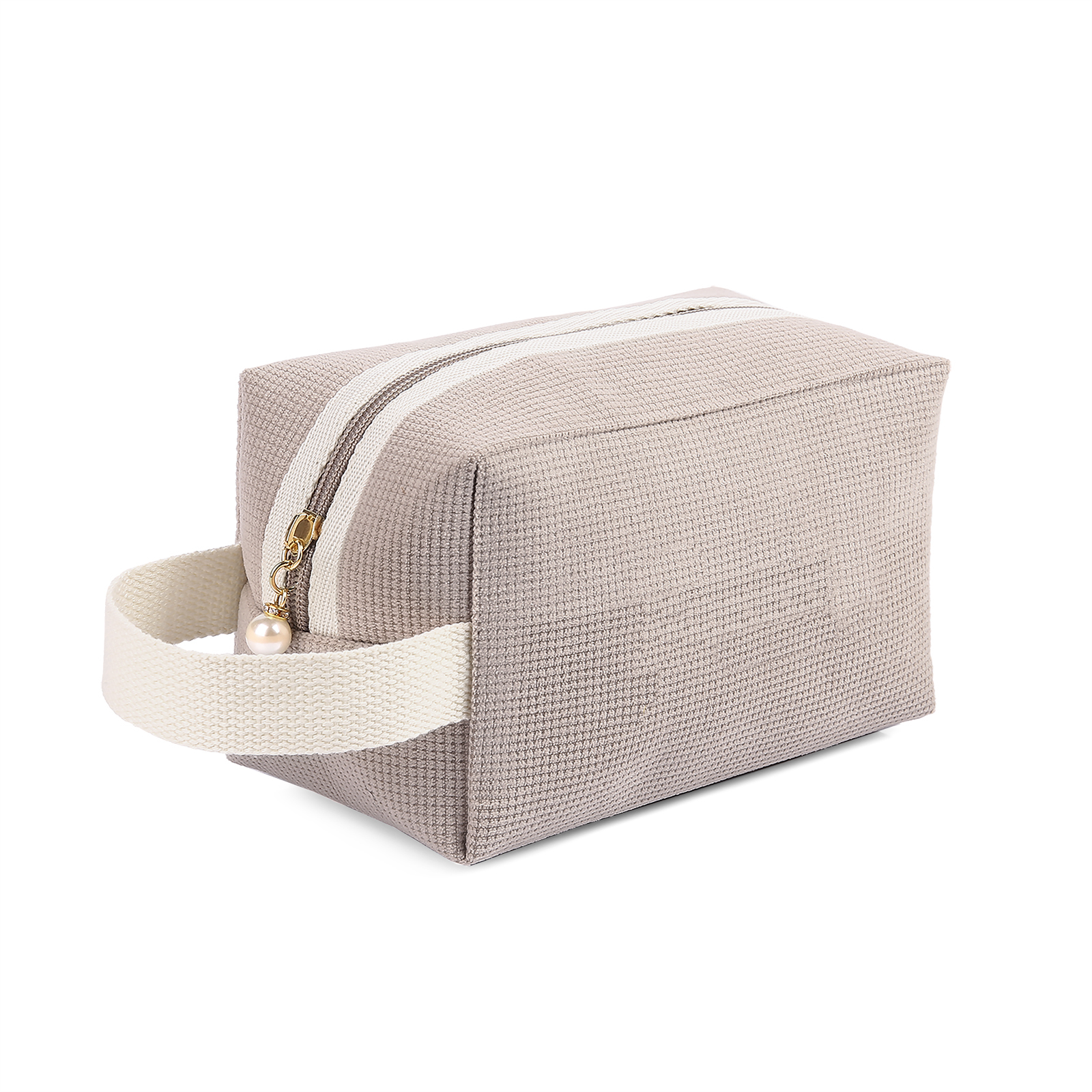 Borsa portabile per cosmetici in velluto a coste per donna 1 nome personalizzato regalo per donna