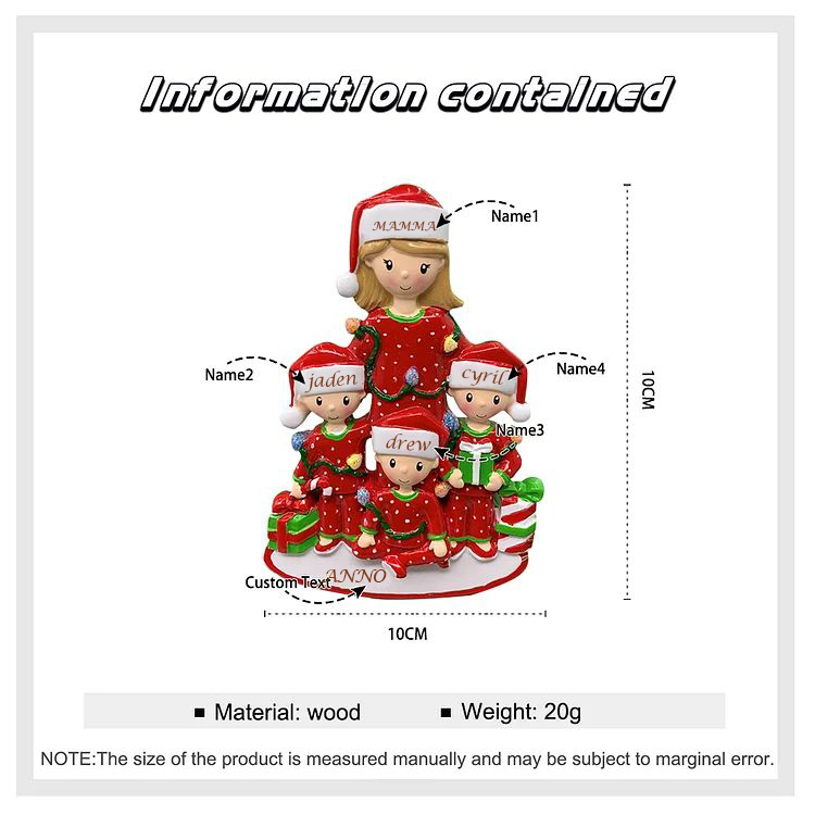 Natale con mio figlio ornamento natalizio 2 nomi personalizzabili