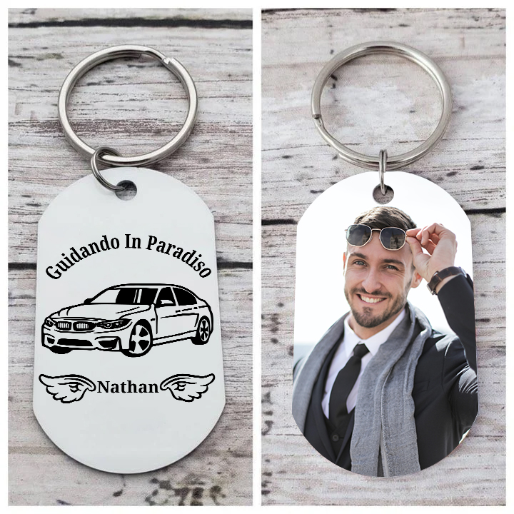Guidando in Paradiso-Portachiavi commemorativo per padre nonno