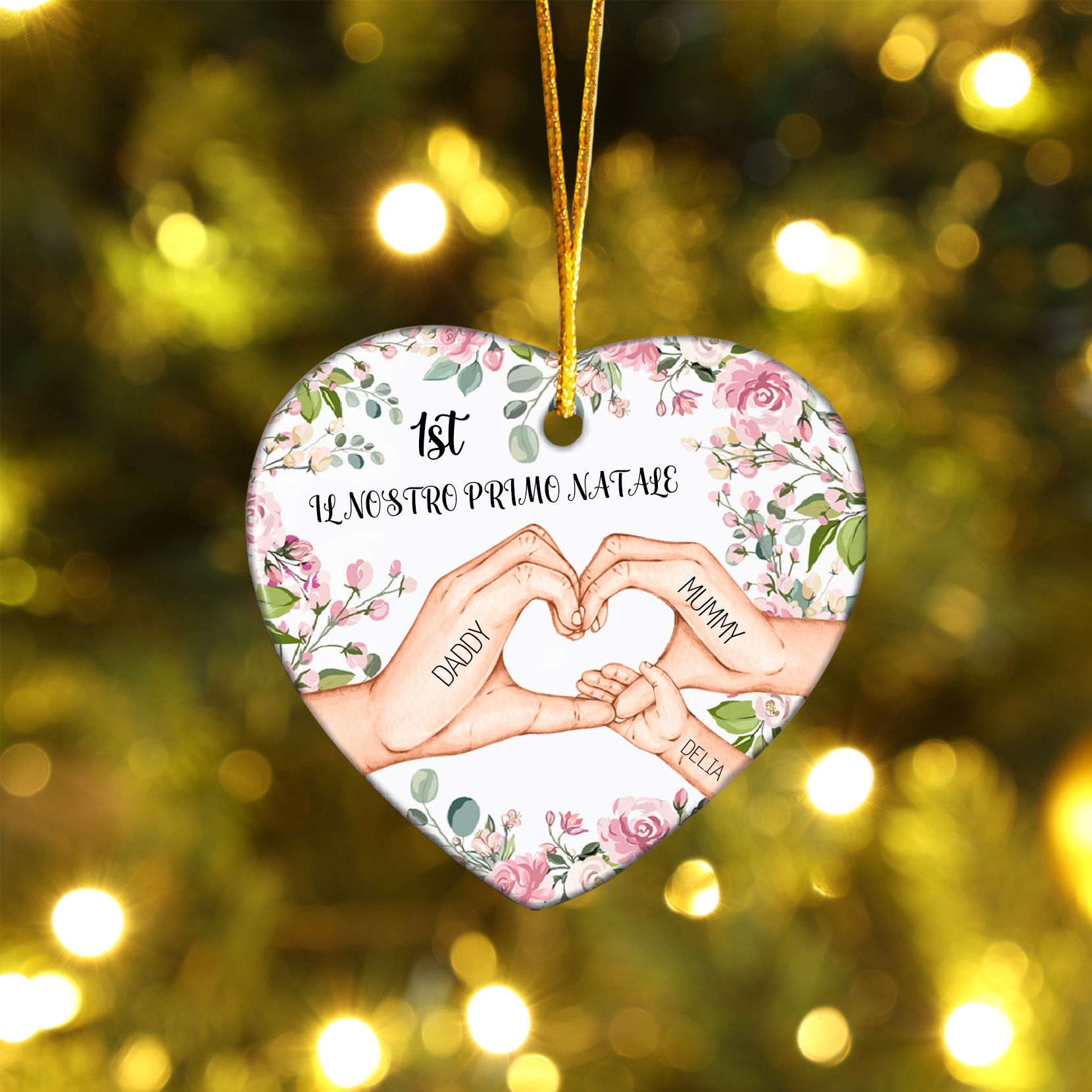 Personalizza Il Tuo Ornamento Natalizio 2024 In Legno – Regalo Unico Con Foto E Testo Per Famiglia E Amici