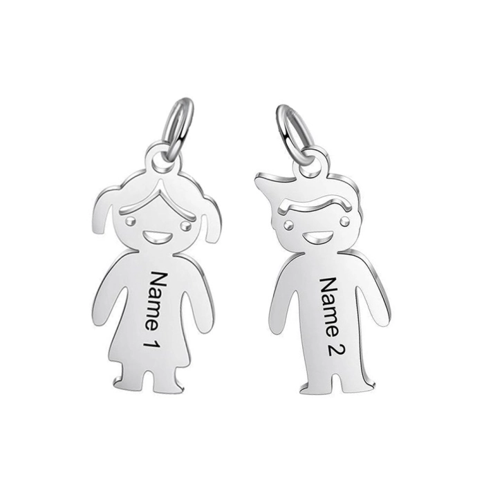 Ciondolo bimbo per portachiavi collana bracciale bambino e bambina