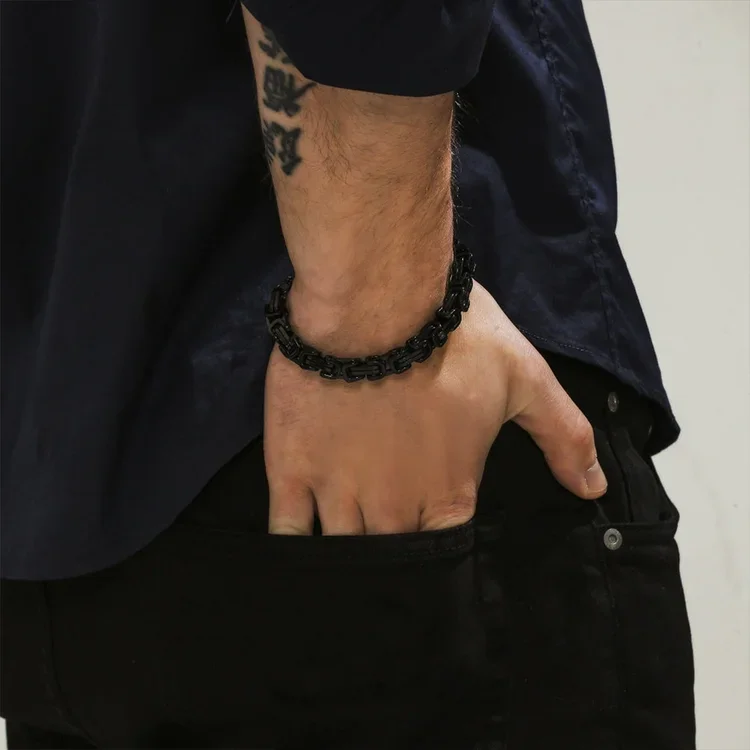 Braccialetto da uomo acciaio inox per papà marito nonno