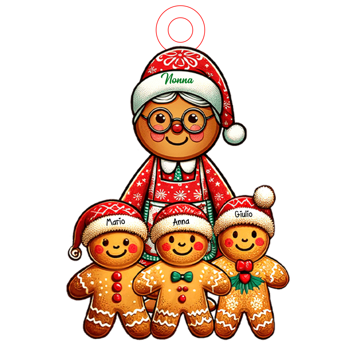 Pendente Natalizio Personalizzato in Acrilico per la Famiglia 1-10 nomi personalizzati decorazione per natale