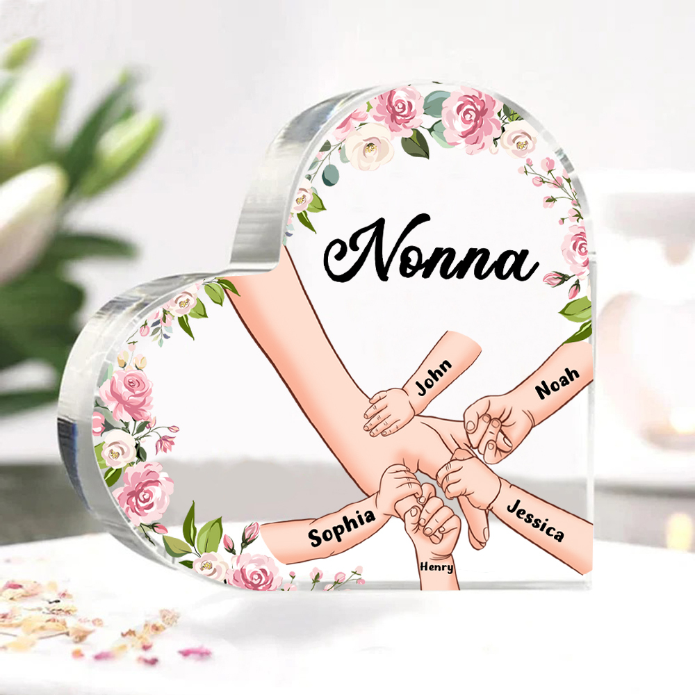 Decorazione da casa mano a mano personalizzati 5 nomi regalo festa della mamma