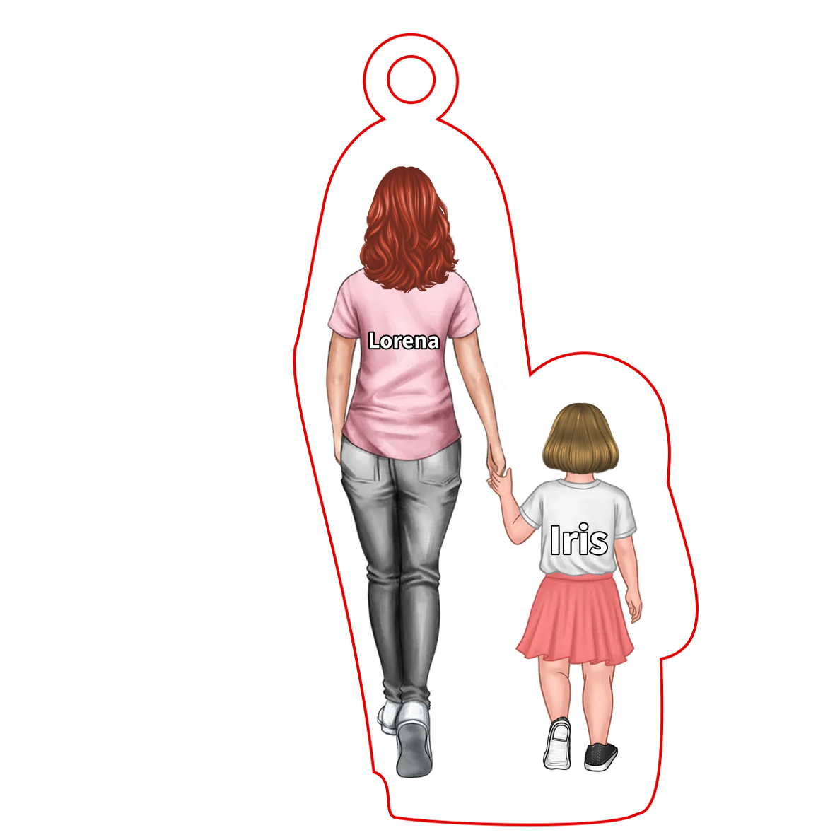 Portachiavi/Pendente Personalizzato in Acrilico – 2-9 Nomi – Regalo Commovente per mamma | Jessemade