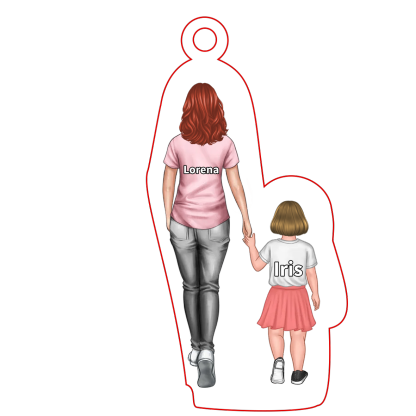 Portachiavi/Pendente Personalizzato in Acrilico – 2-9 Nomi – Regalo Commovente per mamma | Jessemade