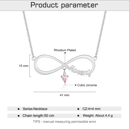 Collana Forever love infinito 1 nome 1 pietra per lei